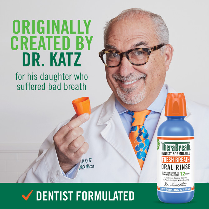TheraBreath Fresh Breath Mouthwash - Icy Mint 473ml  