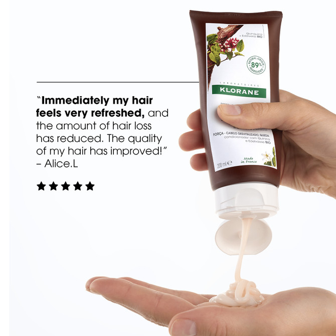 Klorane Strengthening Conditioner with Quinine and Organic Edelweiss 200ml - Thinning Hair