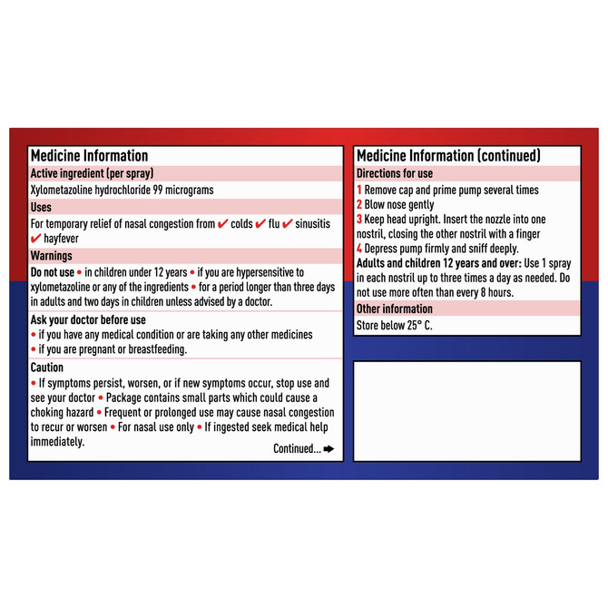 Sudafed Xylo Nasal Decongestant Spray Value Pack 2 x 10mL