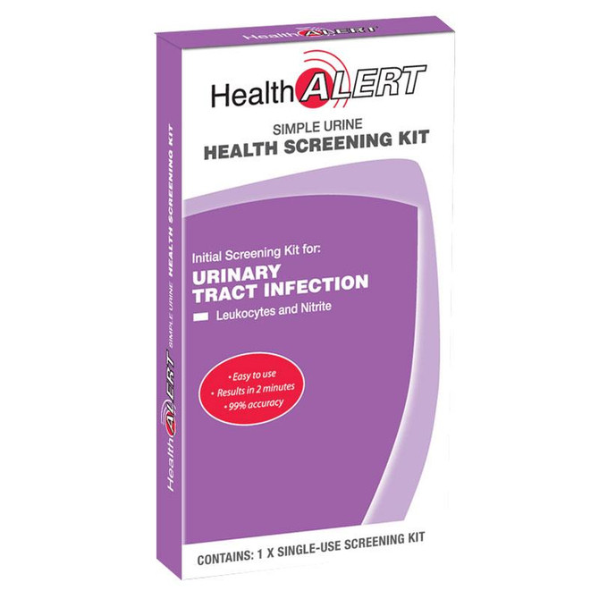 Health Alert Simple Urine Urinary Tract Infection Screening Kit 1 x Test
