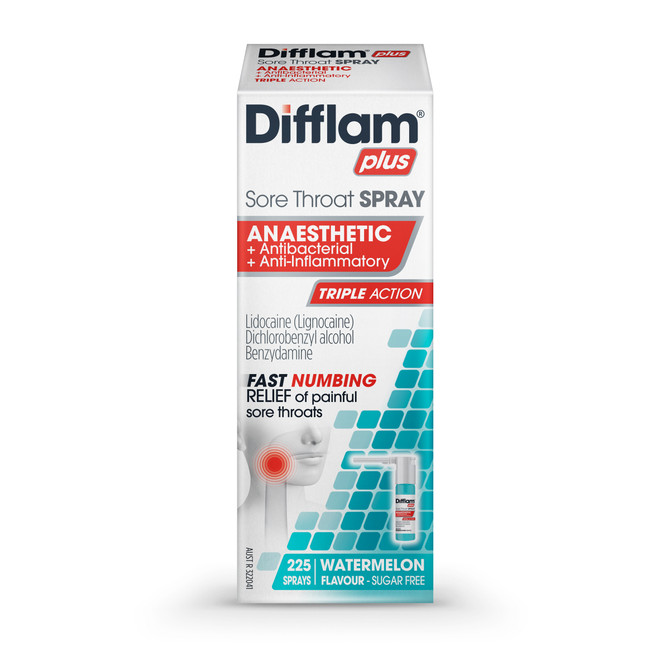Difflam Plus Anaesthetic Sore Throat Spray 225 Sprays 30mL