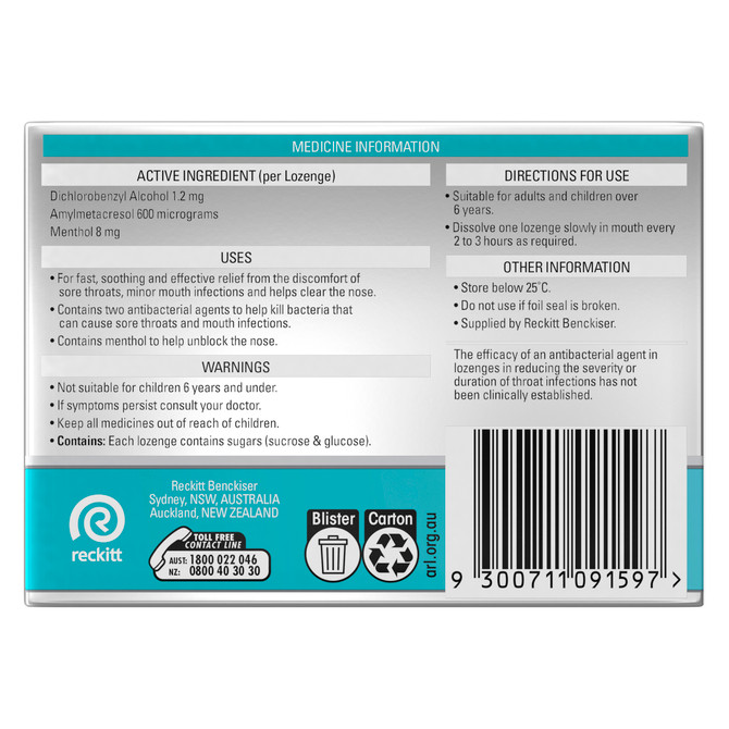 Strepsils Plus Blocked Nose Relief Menthol Eucalyptus 36 Pack