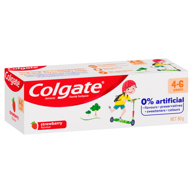 Colgate Kids Anticavity Toothpaste, 80g, Strawberry Flavour, For Children 4-6 years