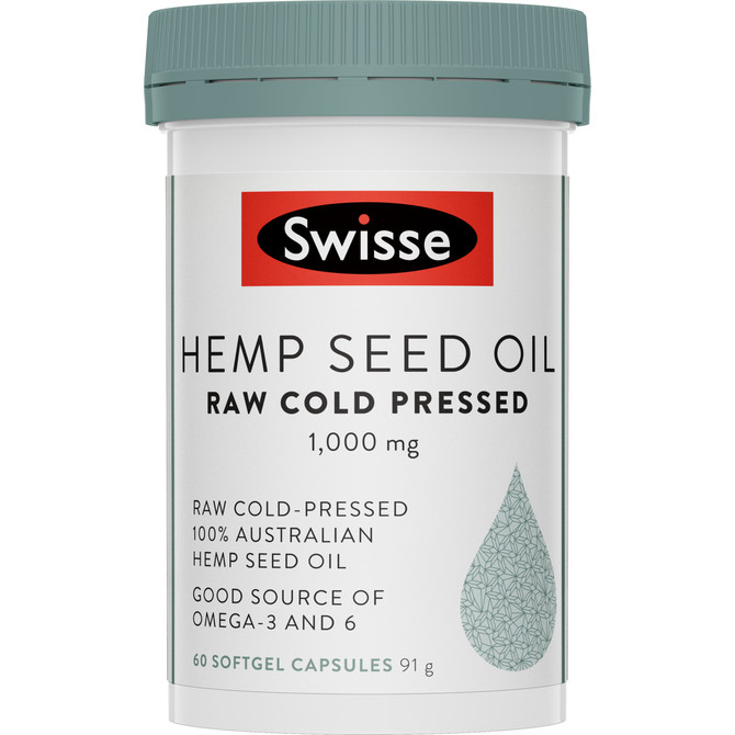 Swisse Hemp Seed Oil 60 Capsules