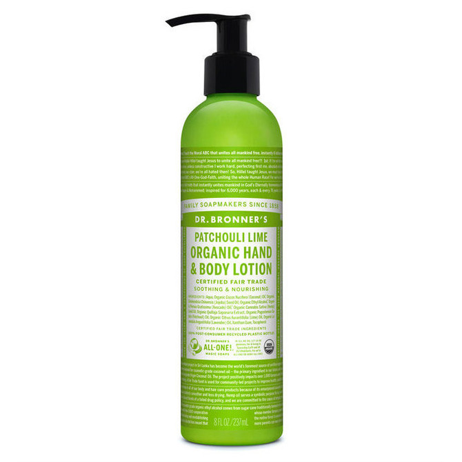 Dr. Bronner's Patchouli Lime Organic Hand & Body Lotion 237ml