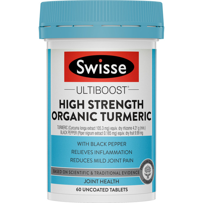 Swisse Ultiboost High Strength Organic Turmeric 60 Tablets