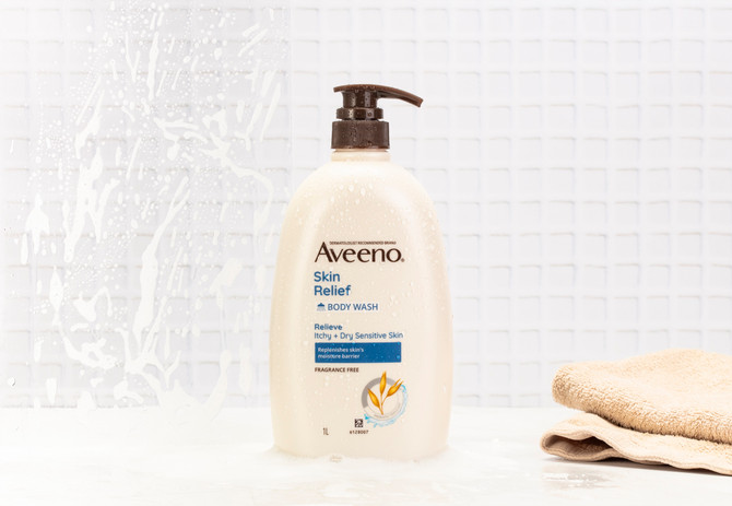 Aveeno Skin Relief Gentle Fragrance Free Body Wash Relieve Extra Dry Itchy Sensitive Skin PH-Balanced Cleanser 1L