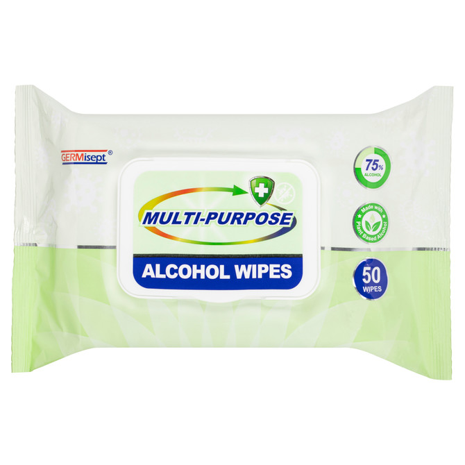 Germisept Multi-Purpose Alcohol Wipes 50 Pack