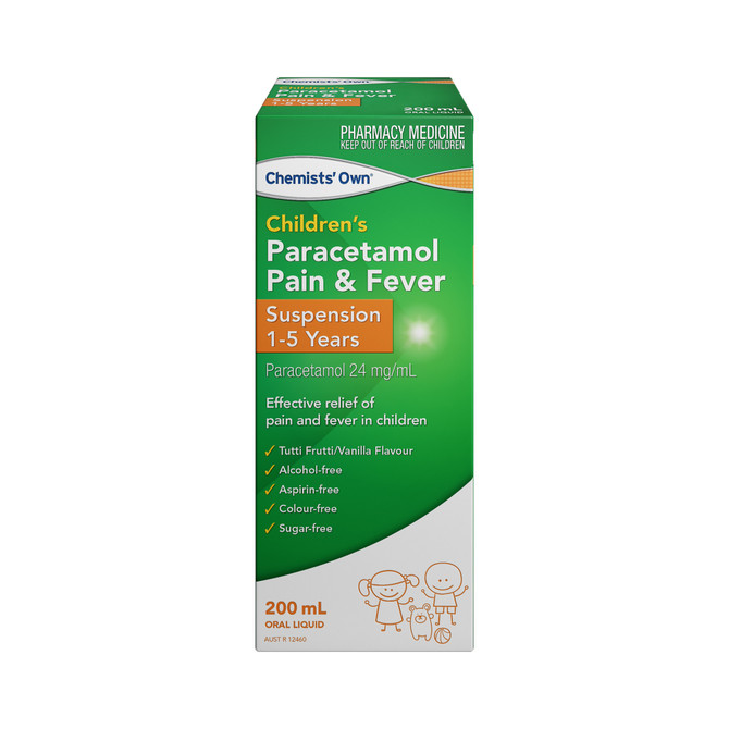 Chemists Own Children's Paracetamol Pain & Fever 1-5 Years 200ml