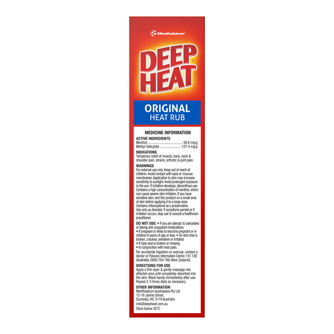 Deep Heat Original Heat Rub 100g