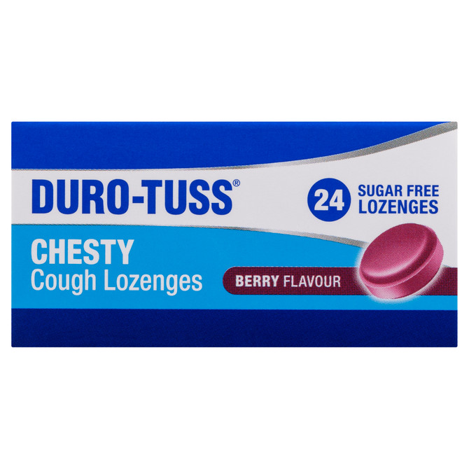 DURO-TUSS Chesty Cough Lozenges Berry Flavour 24 Lozenges