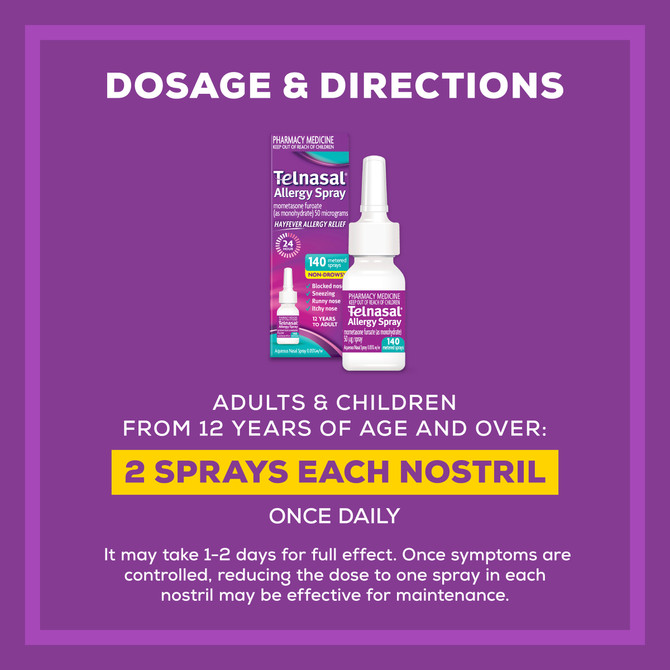 Telnasal Allergy Spray 140 Dose