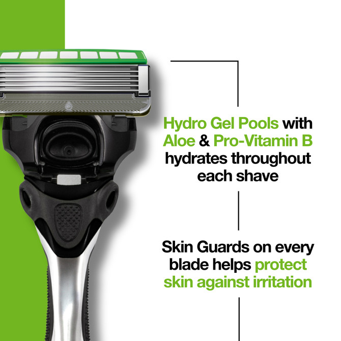 Schick Hydro 5 Sense Sensitive Razor Handle + 1 Refill
