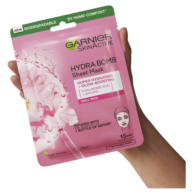 Garnier Hydra Bomb Hyaluronic Acid + Sakura Sheet Mask 28g