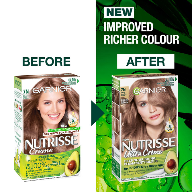 Garnier Nutrisse Permanent Hair Colour - 7.0 Almond Crème