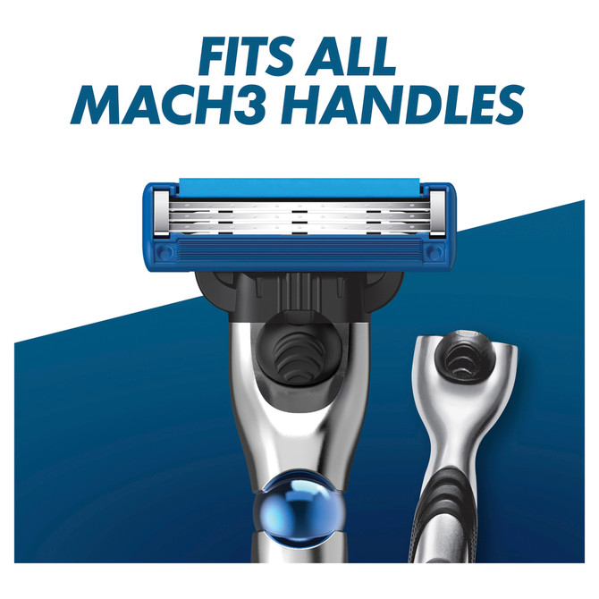 Gillette Mach3 Turbo Razor 1 Handle + 2 Cartridges, Shave Care