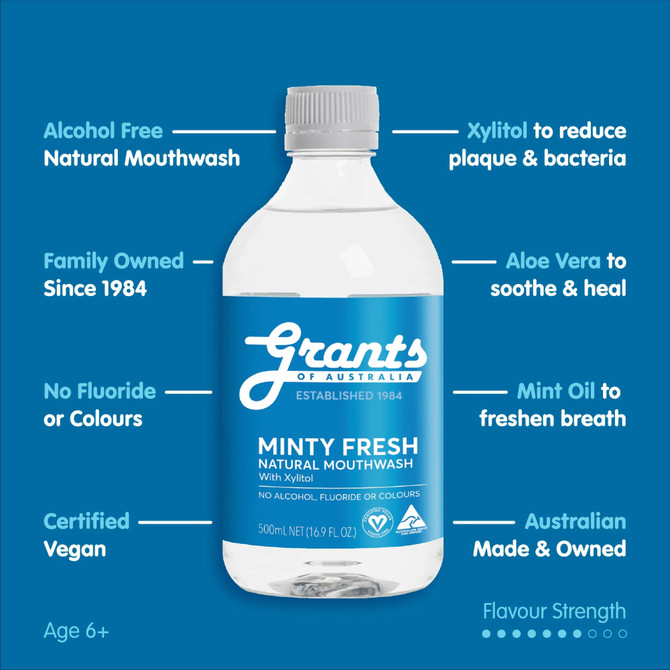 Grants Minty Fresh Natural Mouthwash 500ml