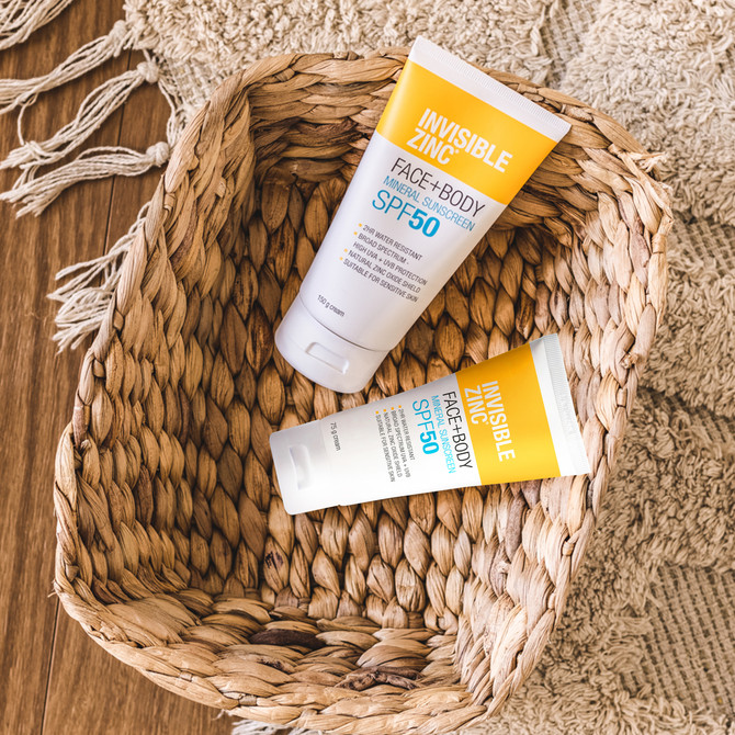 Invisible Zinc Face + Body Mineral Sunscreen SPF 50 150g