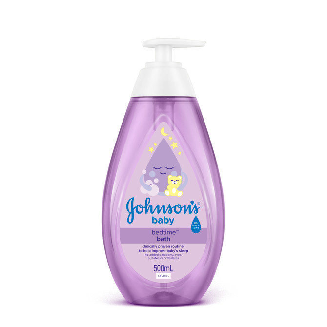 Johnson’s Baby Bedtime Bath Gentle Baby Wash with NaturalCalm™ Aromas – No More Tears Baby Bath Cleanser 500mL