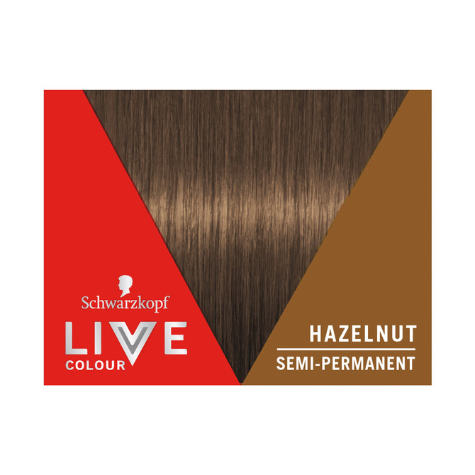 Schwarzkopf Live Colour Brown Hair Dye Hazelnut Semi Permanent 75mL