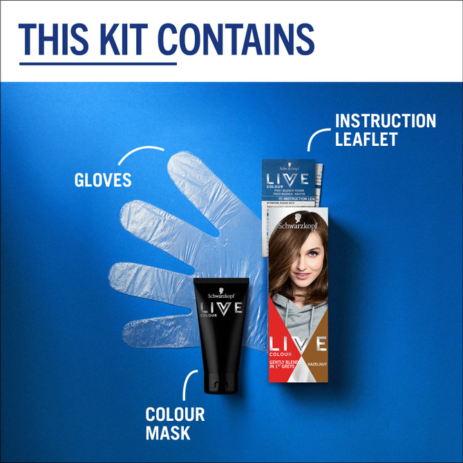 Schwarzkopf Live Colour Brown Hair Dye Hazelnut Semi Permanent 75mL