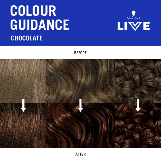 Schwarzkopf Live Colour Brown Hair Dye Chocolate Semi Permanent 75mL
