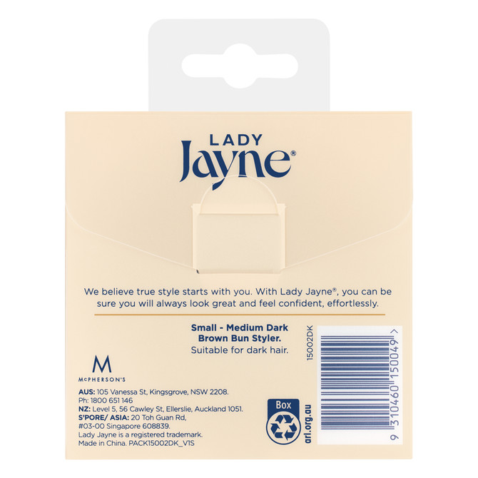 Lady Jayne Dark Bun Styler Kit - S/M