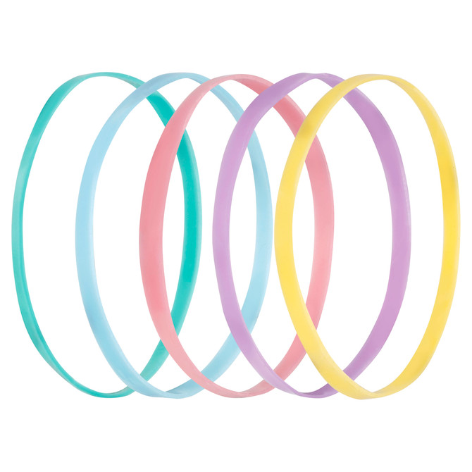 Lady Jayne Pastel Snagless Elastomer Elastics - Pk 50