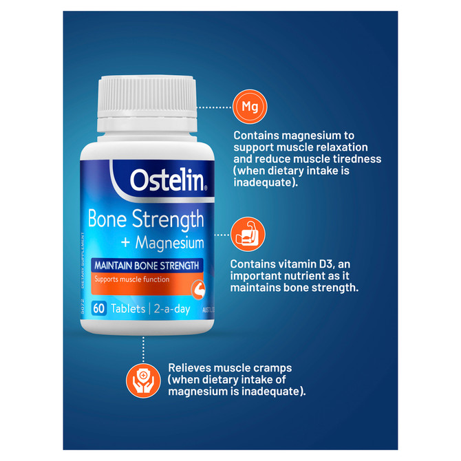 Ostelin Bone Strength + Magnesium 60 Tablets