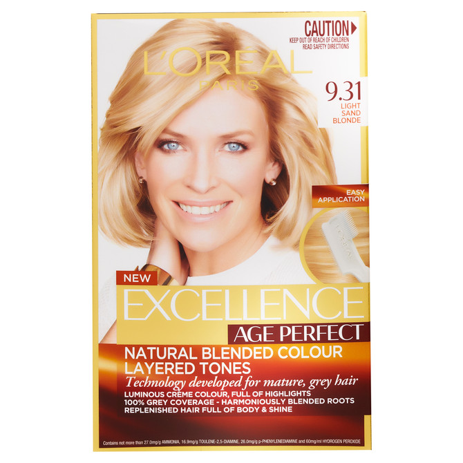 L'Oréal Paris Excellence Age Perfect Permanent Hair Colour, 9.31 Light Sand Blonde