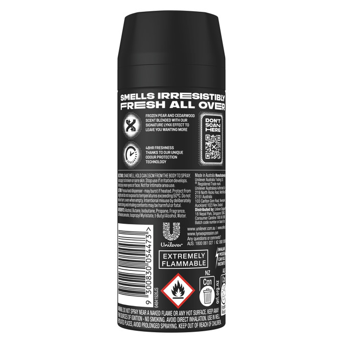 Lynx Deodorant Aerosol Black 165ml