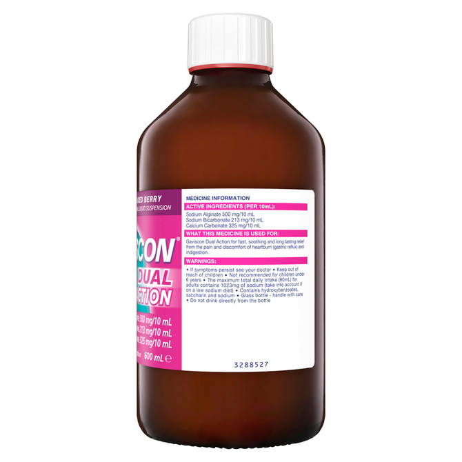 Gaviscon Dual Action Liquid Mixed Berry 600ml