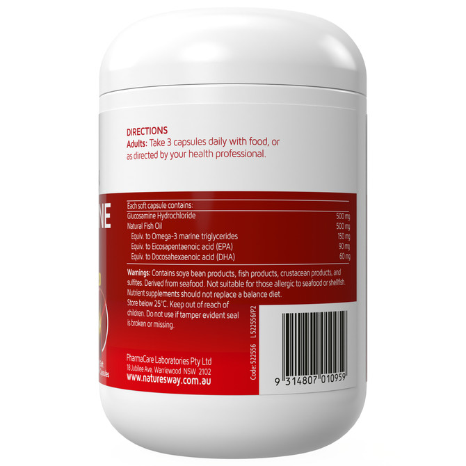 NATURE'S WAY GLUCOSAMINE & FISH OIL 200s