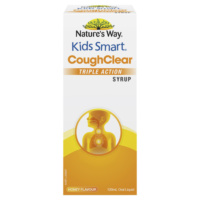 Natures Way Kids Smart Cough Clear Triple Action Syrup 120ml