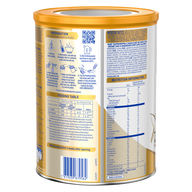 Nestle NAN SUPREMEpro 2, Premium Follow-On Formula 6-12 Months Powder – 800g