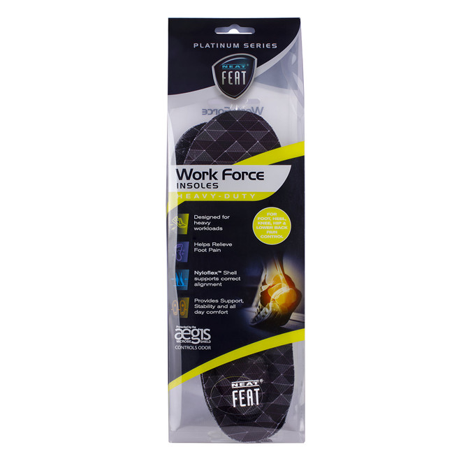 Neat Feat Heavy-Duty Cushioning Work Force Small Insoles