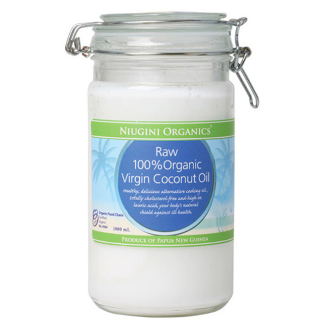 Niugini Organics Raw 100% Organic Virgin Coconut Oil 1 Litre