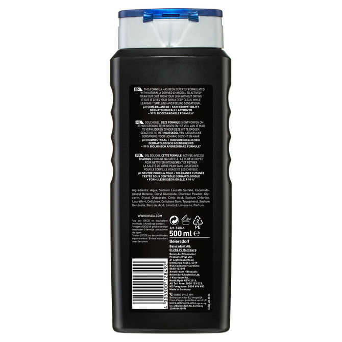 NIVEA MEN Active Clean Shower Gel 500ml