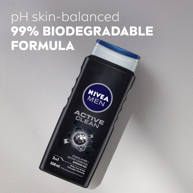 NIVEA MEN Active Clean Shower Gel 500ml