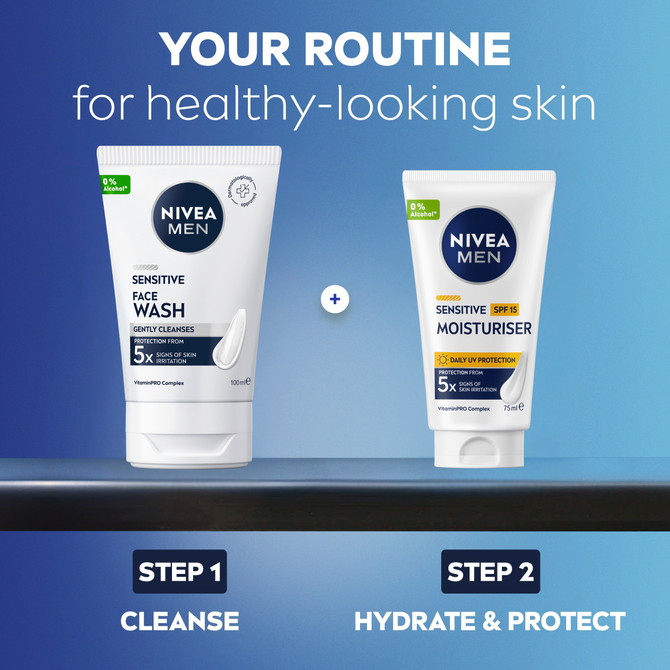 NIVEA MEN Sensitive Face Moisturiser SPF15 75ml