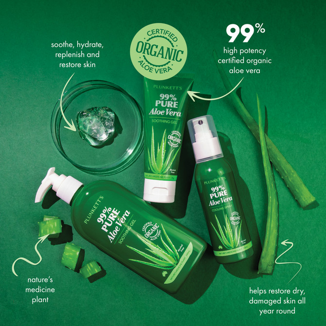 Plunkett's 99% Pure Aloe Vera Soothing Gel 150g