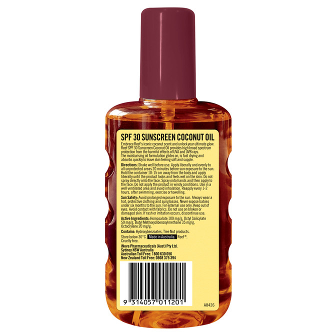 Reef SPF 30 Sunscreen Coconut Oil Spray 220mL