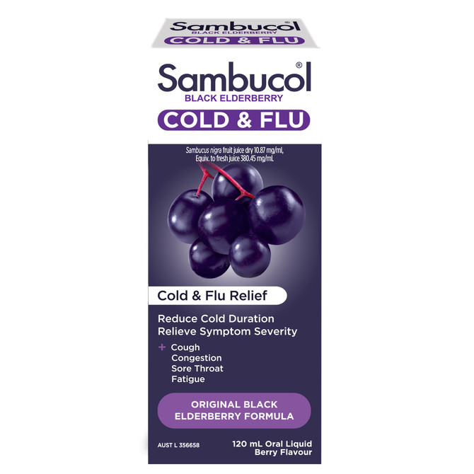 Sambucol Black Elderberry Cold & Flu Liquid 120mL