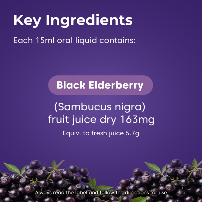 Sambucol Black Elderberry Cold & Flu Liquid 120mL