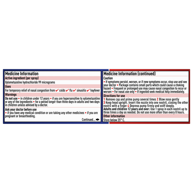 Sudafed Xylo Nasal Decongestant Spray 10mL