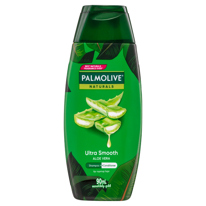 Palmolive Naturals 2in1 Travel Hair Shampoo & Conditioner Ultra Smooth Aloe Vera 90mL