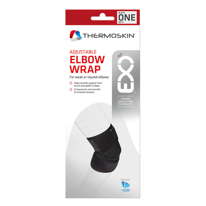 Thermoskin EXO Black Adjustable Elbow Wrap