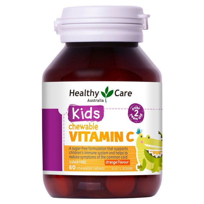 Healthy Care Kids Vitamin C Orange 60 Tablets