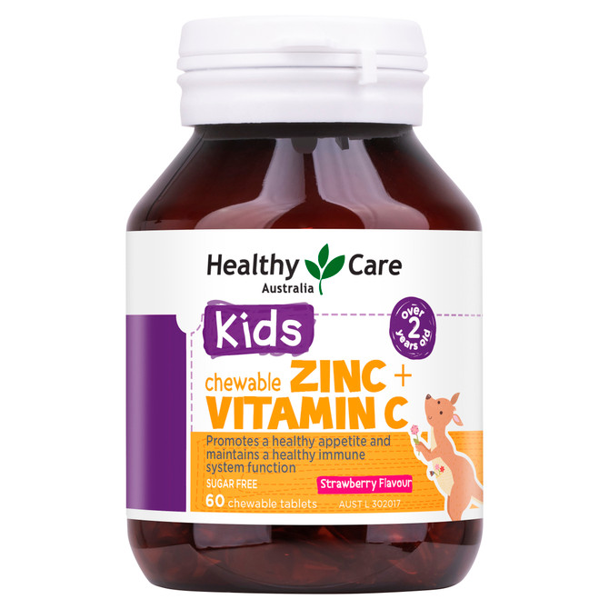 HC Kids Zinc + Vitamin C 60 Chewable Tablets