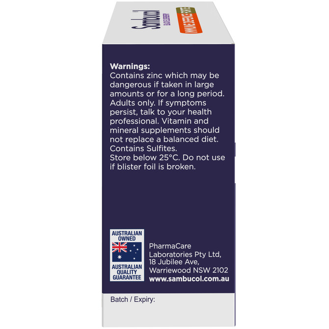 Sambucol Black Elderberry Immune Defence Forte Capsules 30s